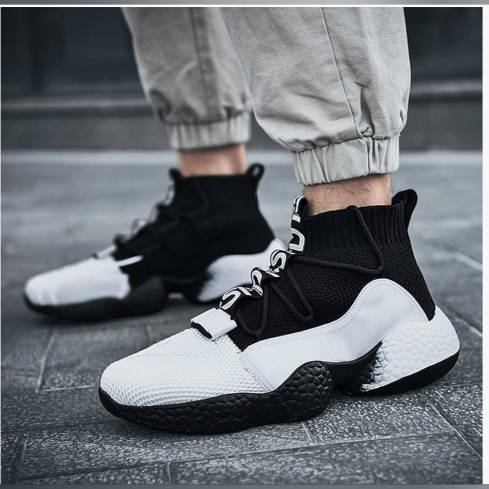ZGRZPMGR Men's Sneakers (Unisex) High Gang Basketball Shoes Light -Sz 42 Size 10 - Picture 9 of 9